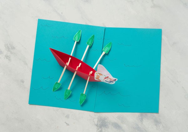 DIY Dragon Boat with chopstick oars