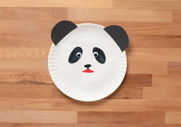 Panda Paper Plate Craft