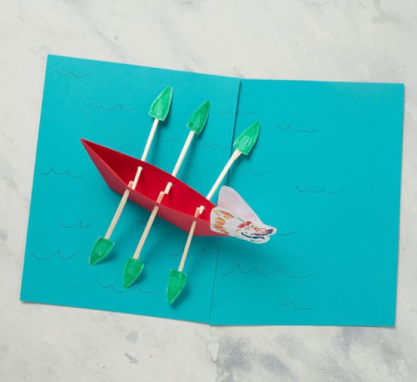 DIY Dragon Boat with chopstick oars