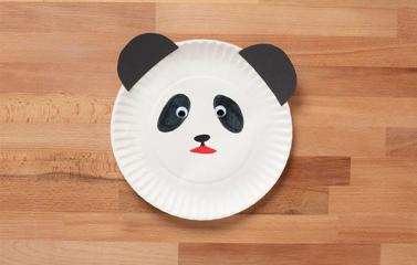 Panda Paper Plate Craft